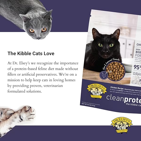 DR. ELSEY’S CLEANPROTEIN CHICKEN CAT KIBBLE 6.6 LB. BAG