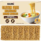 Gluten Free Ramen Noodles 6 Multigrain Millet and Brown Rice Ramen Noodles | Bami gluten free ramen noodles 6 packs plain multigrain, millet and brown rice ramen noodles, buckwheat noodles no seasoning
