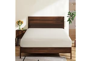 SHUNJIE.HOME Twin Size 100% Egyptian Cotton Fitted Sheets 600 Thread Count 16" Deep Pocket, Ultra-Soft Hotel Luxury, Durable, Breathable and Comfy Bottom Sheet (1 Pack Twin Fitted Sheet, Striped Light Beige)