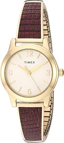 timex gold stretch band watch