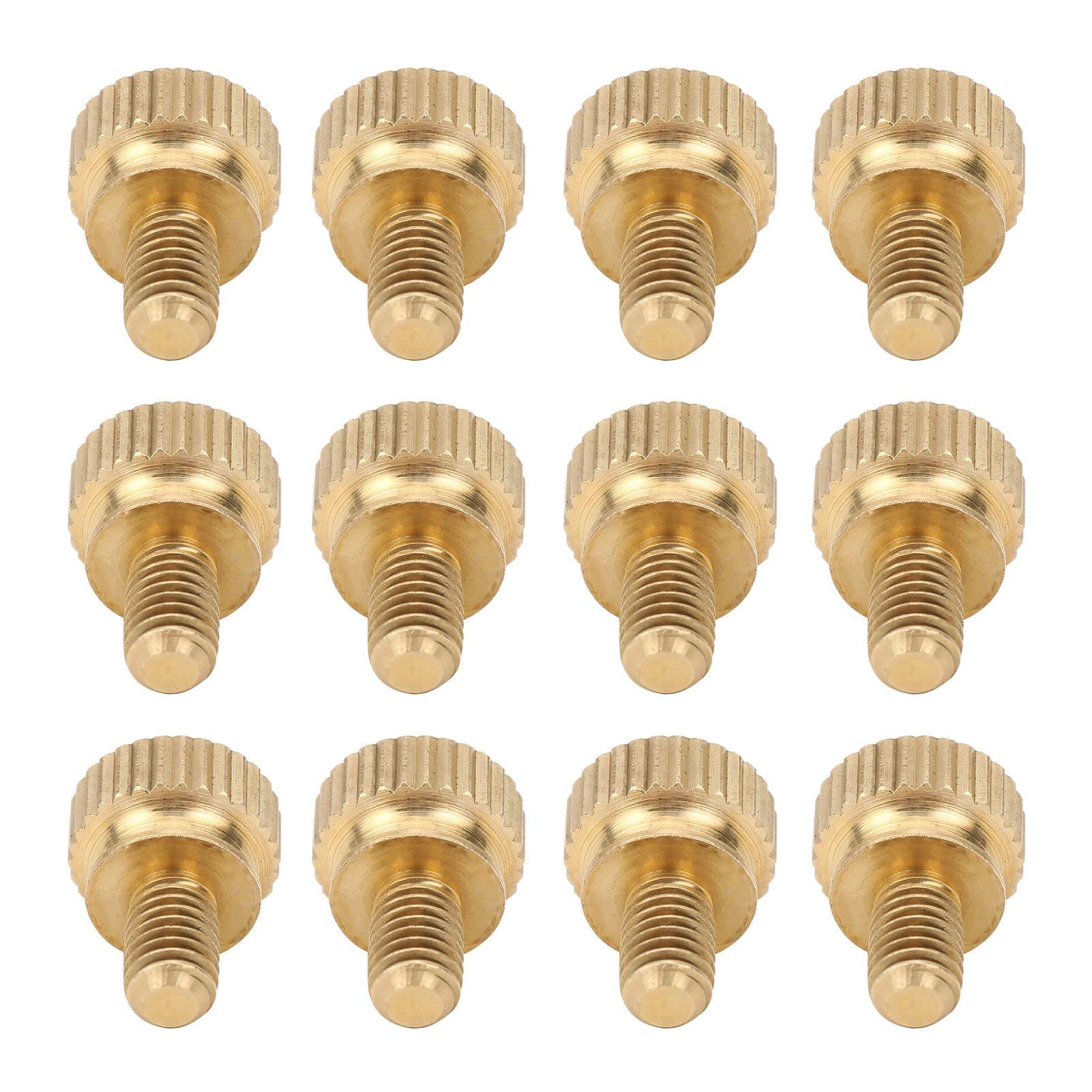 50Pcs Flat Knurled Head Thumb Screw, Wring Round Head,Pure Copper Material, for Home, Industry(M5*8mm)