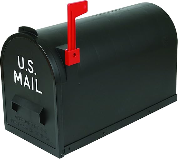 Flambeau TR7001BL Classic Mailbox, Rural Style, Black, Mailboxes