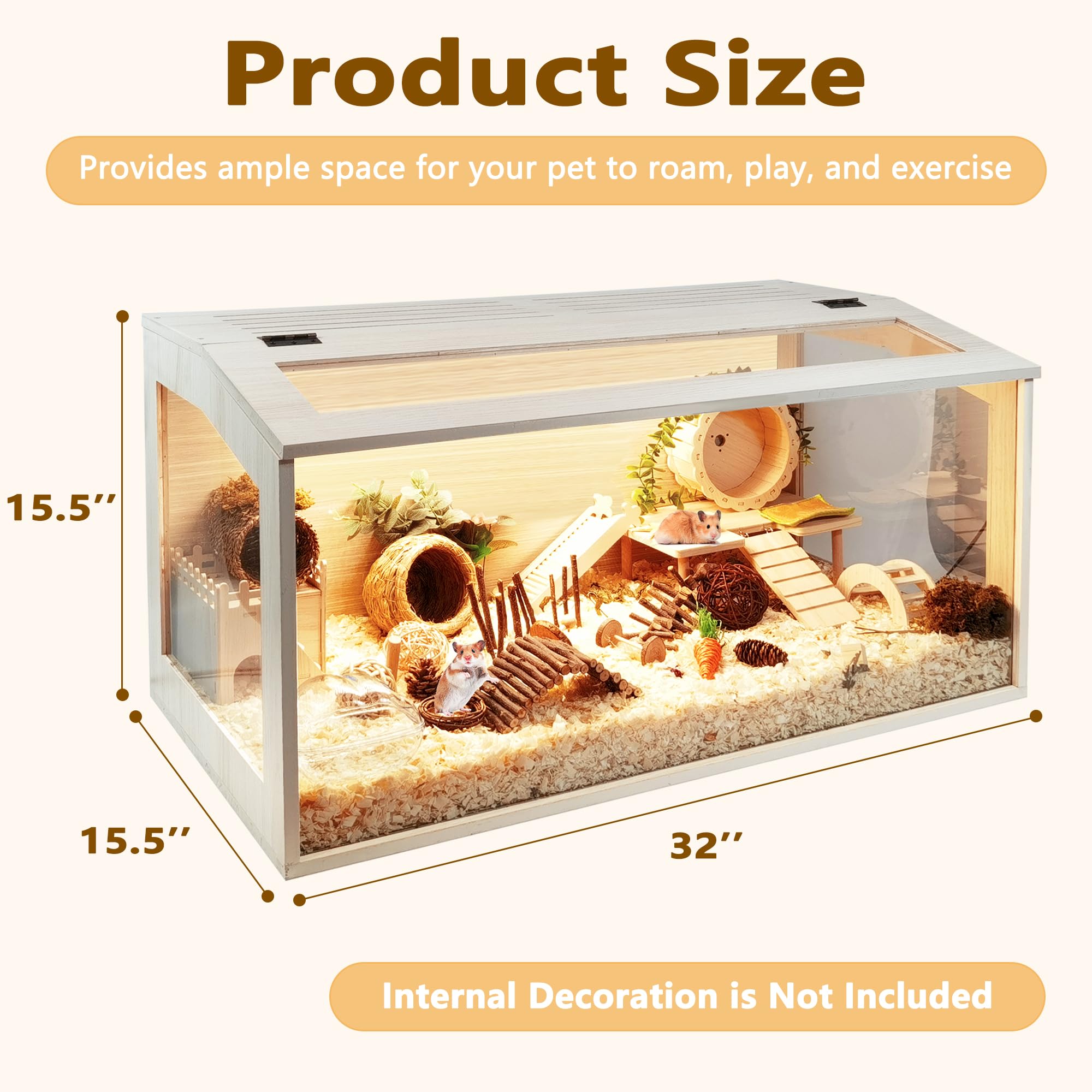 Picture of Mua PROLEE Hamster Cage with Chewproof Wood Top,Guinea Pig Cages ...