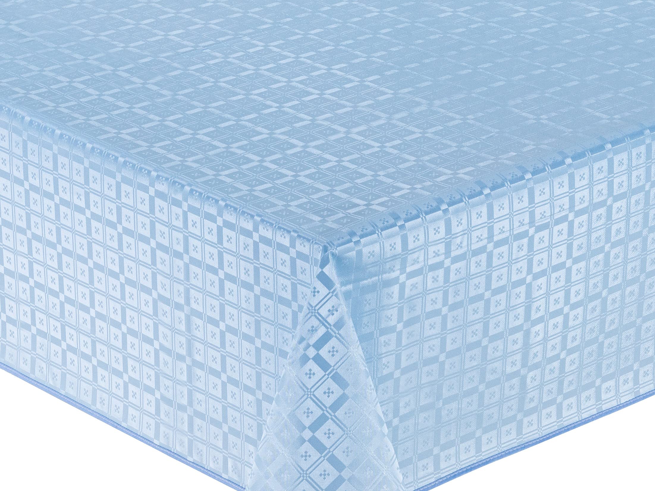 Home Direct Embossed Rectangular Oilcloth PVC Wipe Clean Tablecloth Table Cover 140cm x 240cm 55x94 Blue Grey