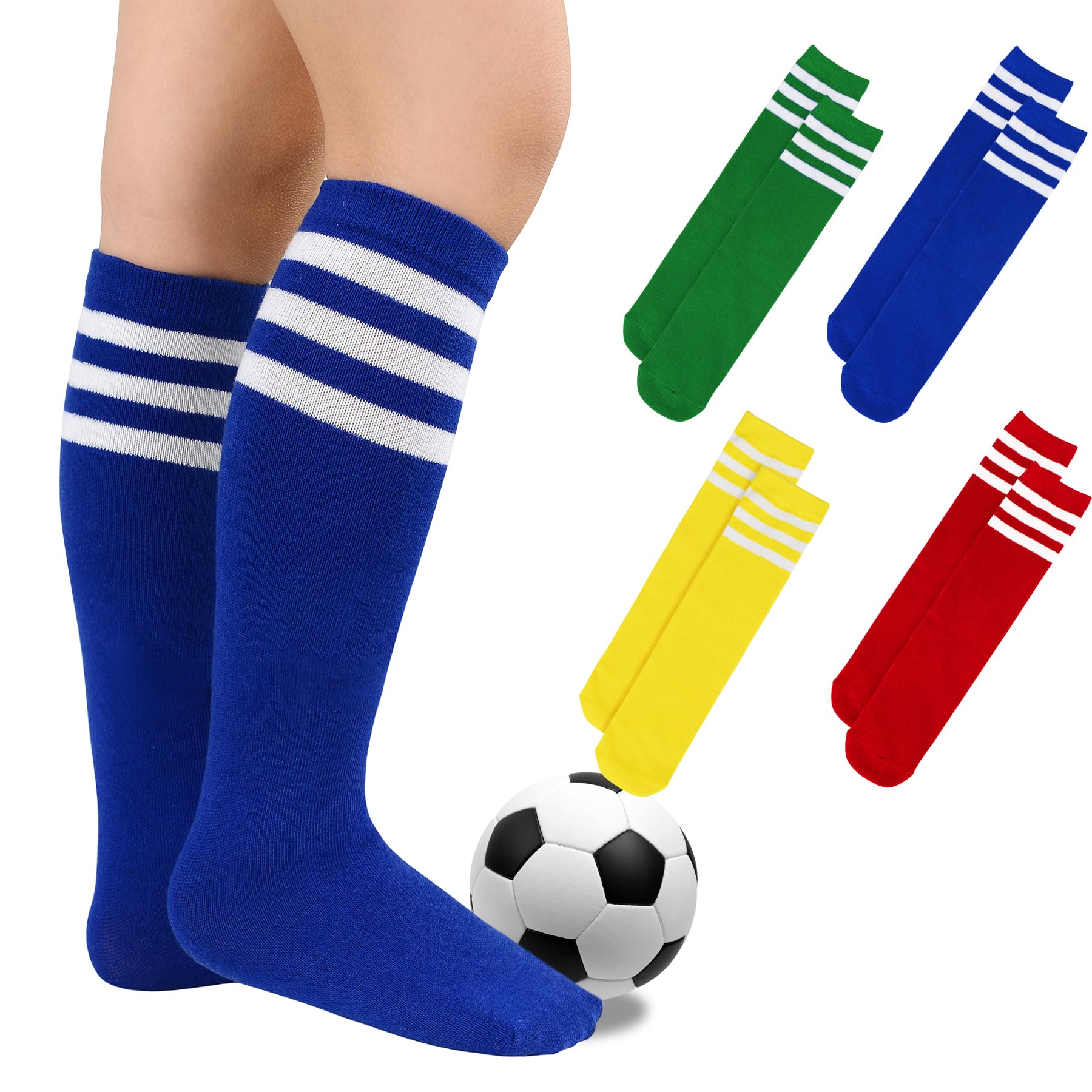 Zando 4 Pairs Red/Blue Youth Boys Royal Blue