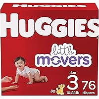 Baby Diapers Size 3, 76 Ct, Huggies Little Movers