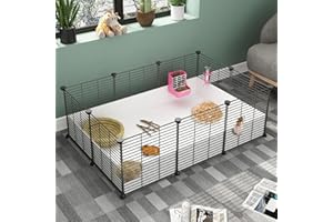 Eiiel Guinea Pig Cage,Indoor Habitat Cage with Waterproof Plastic Bottom,Playpen for Small Pet Bunny, Turtle, Hamster