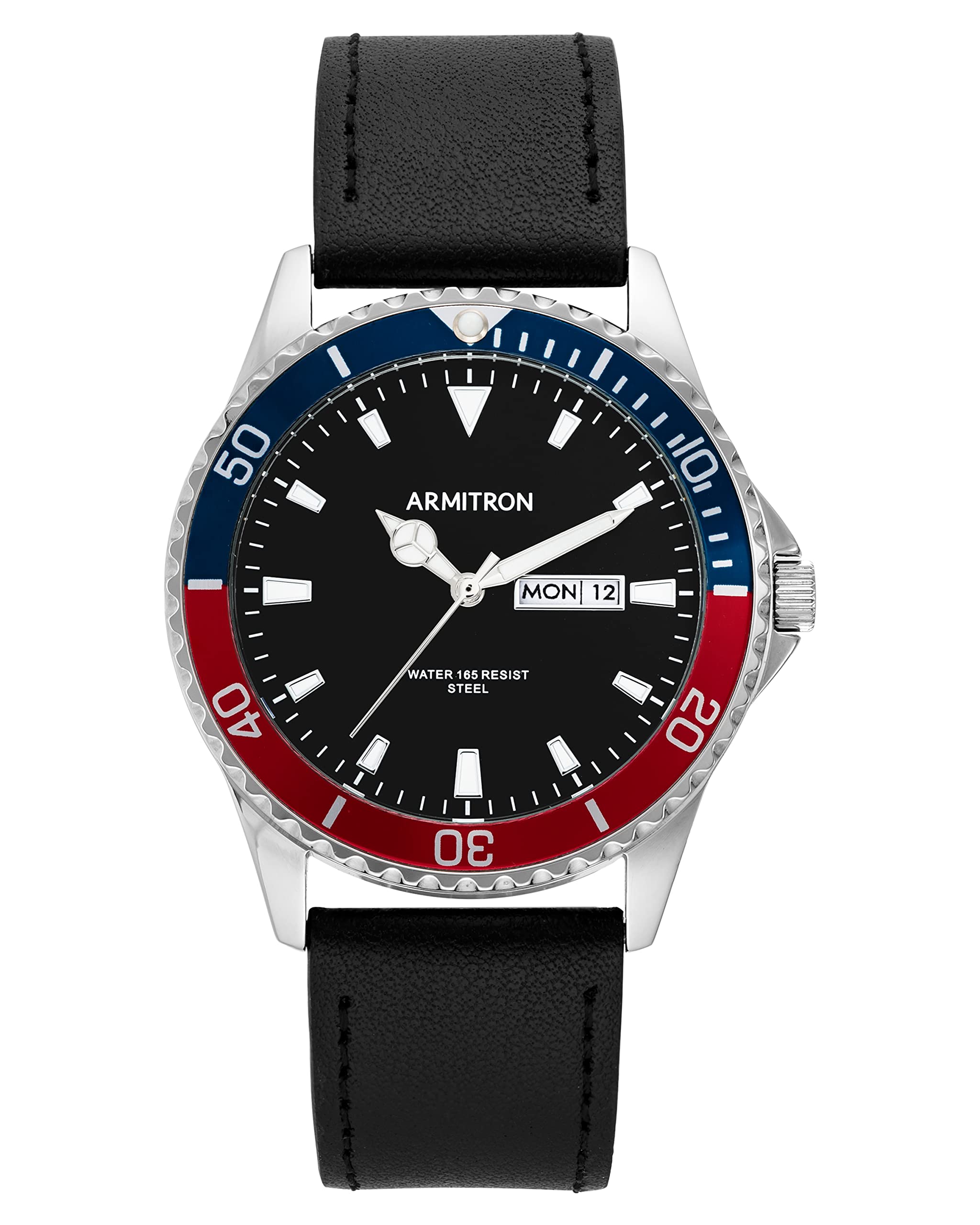 Photo 1 of Armitron Men's Day/Date Function Dial Leather Strap Watch, 20/5483