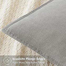 MIULEE Decorative Linen Euro Sham Pillow Covers