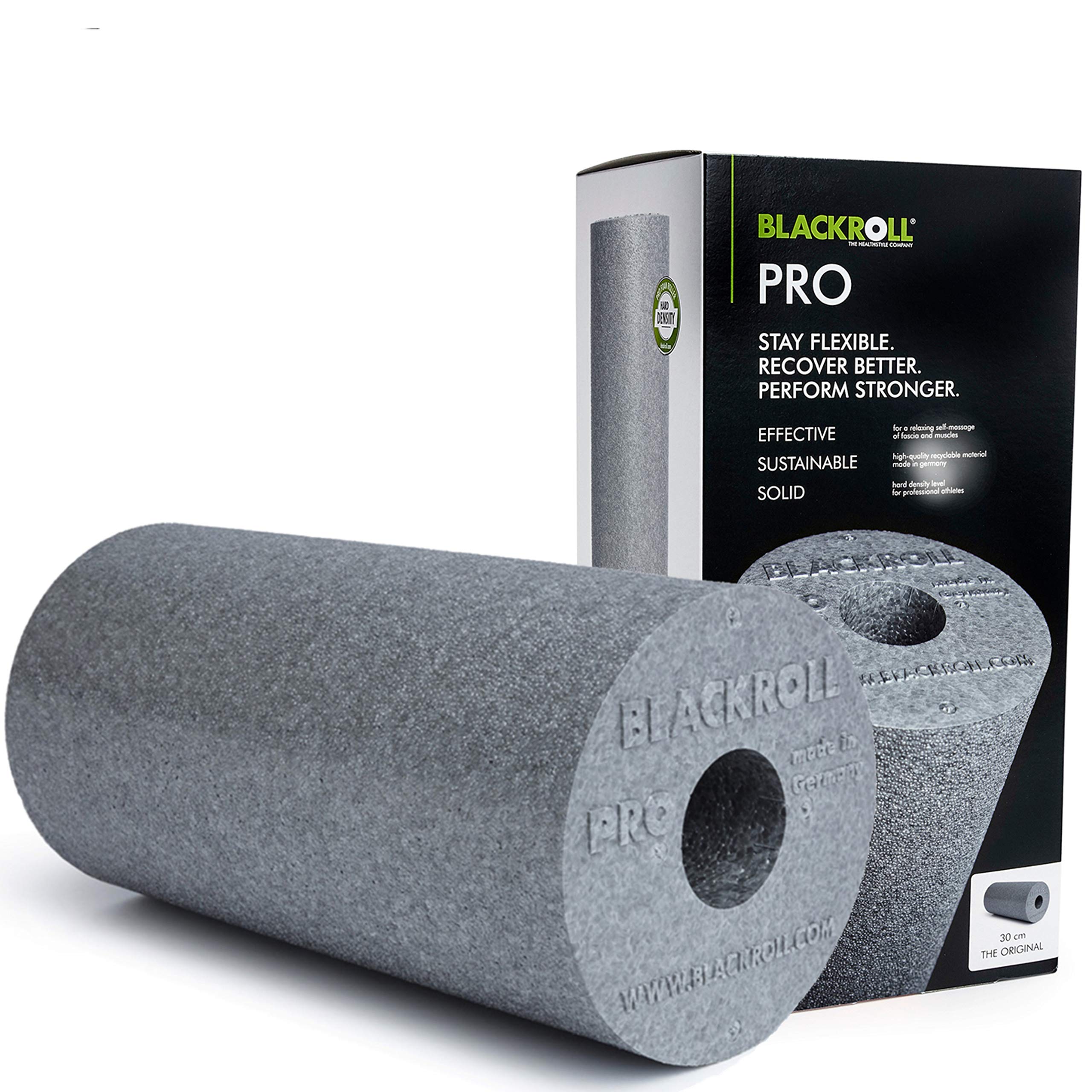 Blackroll Unisex Pro Hardness Hard Self Massage Foam Roller, Grey, 30 cm