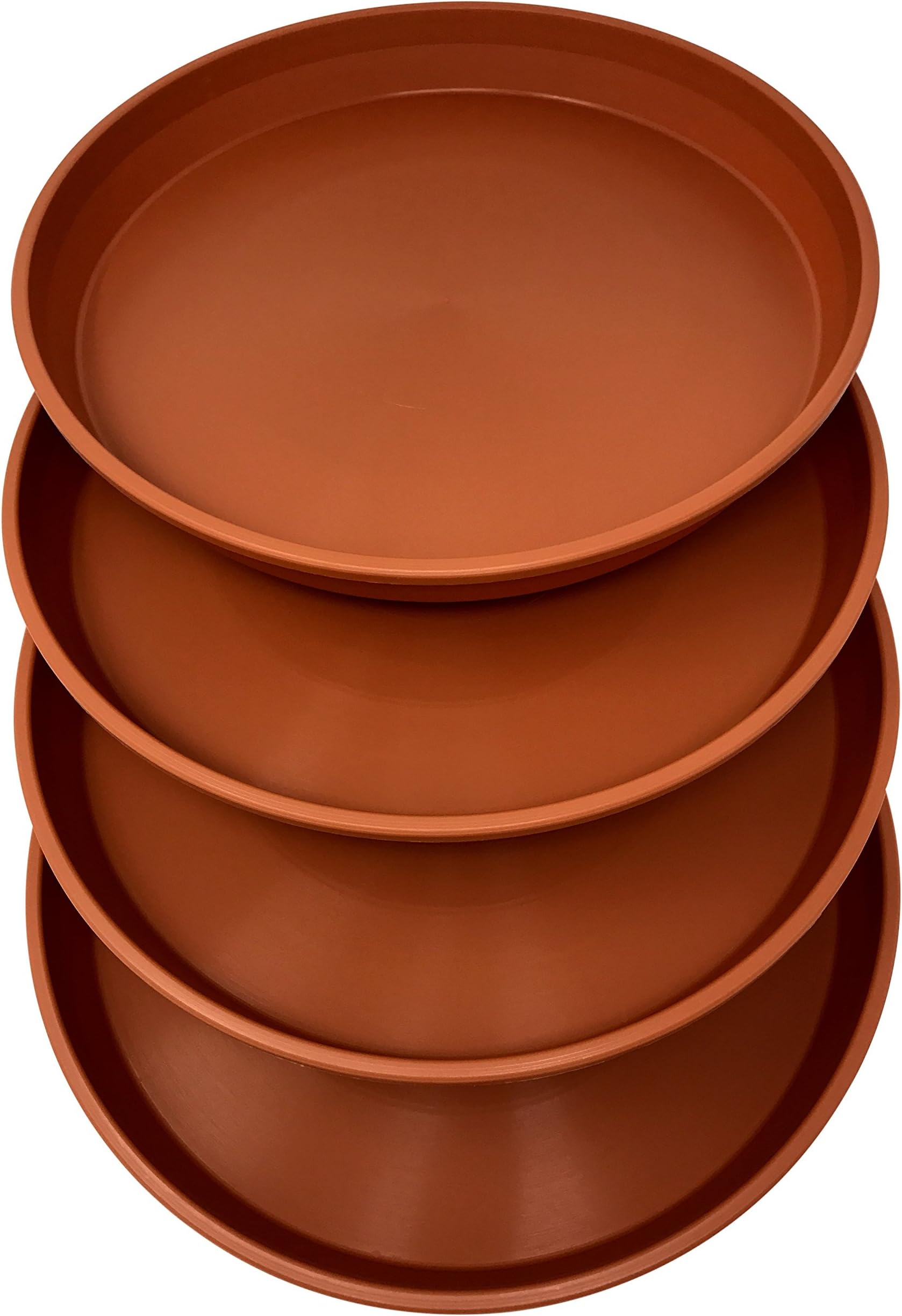 Matri Round Plastic Plant Saucer 11" Set of 4 Units (Terracotta Color)