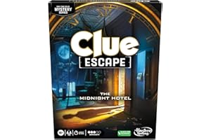 HASBRO GAMING Clue Escape: The Midnight Hotel Board Game, Clue Escape Room Game, 1-Time Solve Mystery Games, Family Games for Ages 10+, 1-6 Players, 90 Mins. Avg.