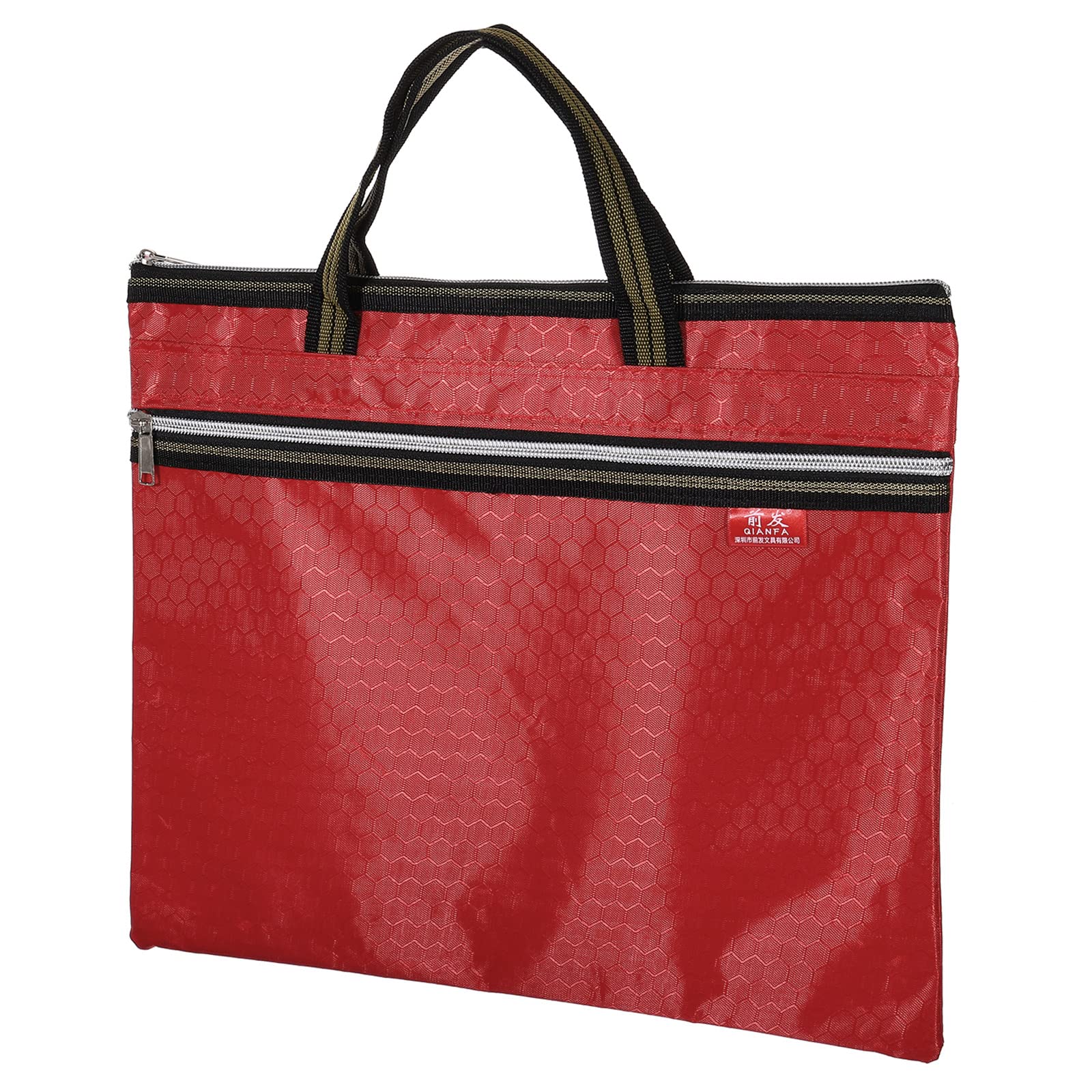 Photo 1 of PATIKIL Waterproof Zipper File Bag, Documents Books Tools Storage Zip Pouch for Office Travel, Red