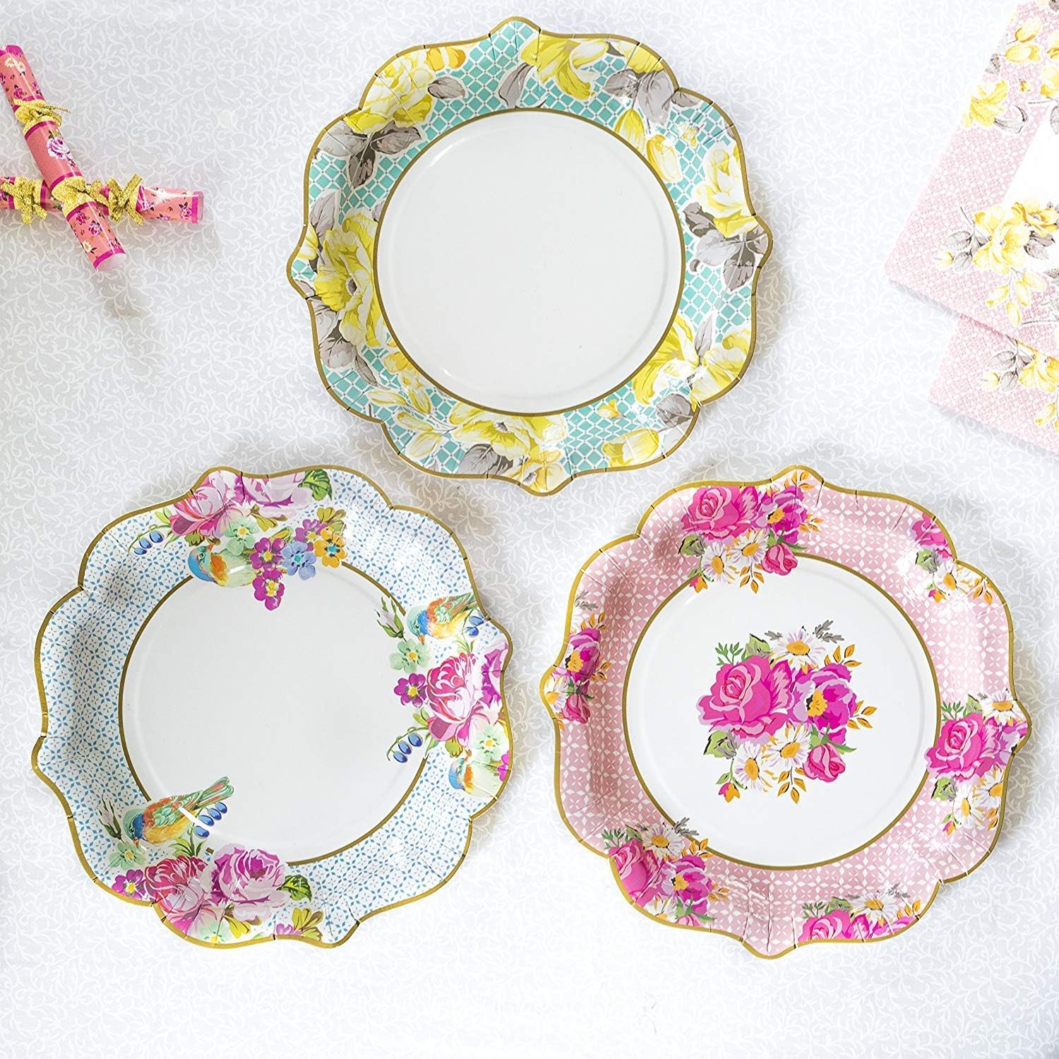Talking Tables Vintage Tea Party Supplies | Floral Paper Party Plates, Napkins, Tea Cups and Saucer Sets | Great for Tea Parties, Weddings, Bridal Showers, Baby Showers and Birthday Parties: Health & Personal Care