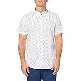 Armani Exchange Mens Short Sleeve Micro Print Button Down Shirt. Slim Fit.
