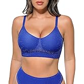 Lover-Beauty Wireless Bras for Women Deep V Neck Sexy Bralettes Full Coverage Push Up Bra