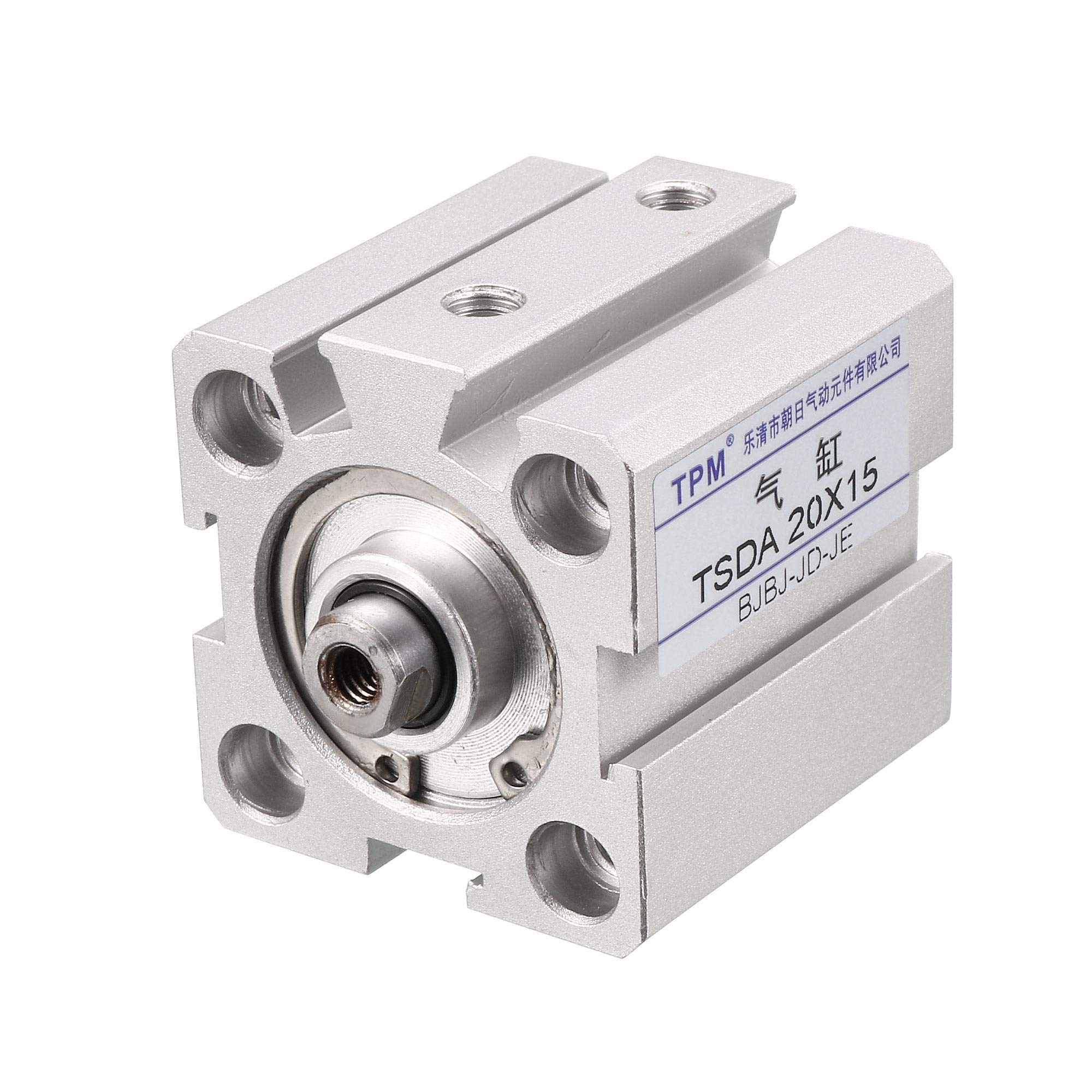 Sourcingmap SDA 20mm Bore 15mm Stroke Compact Thin Pneumatic Air Cylinder