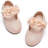 Kiderence Toddler Girls Dress Shoes Little Kids Mary Janes Pink Ballet Flats Toddler 7
