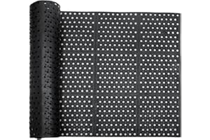 PISTAR 83"x35" Commercial Drainage Floor Mat Anti-Fatigue Rubber Door Floor Mats Outside Entrance Mat Roll Non-Slip Doormat W