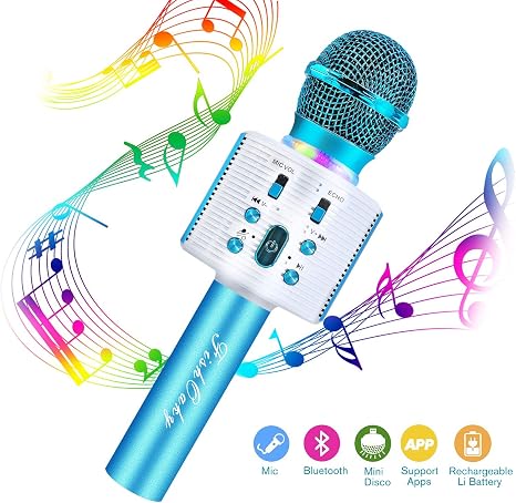 Microfono Karaoke Bluetooth con Altoparlante Microfono Wireless Karaoke  Bambini batteria AUX Portatile 4.1 wireless Karaoke per PC iPhone  smartphone Android laptop iPad Strumenti Musicali Wireless  outlookplanningdevelopment.com.au