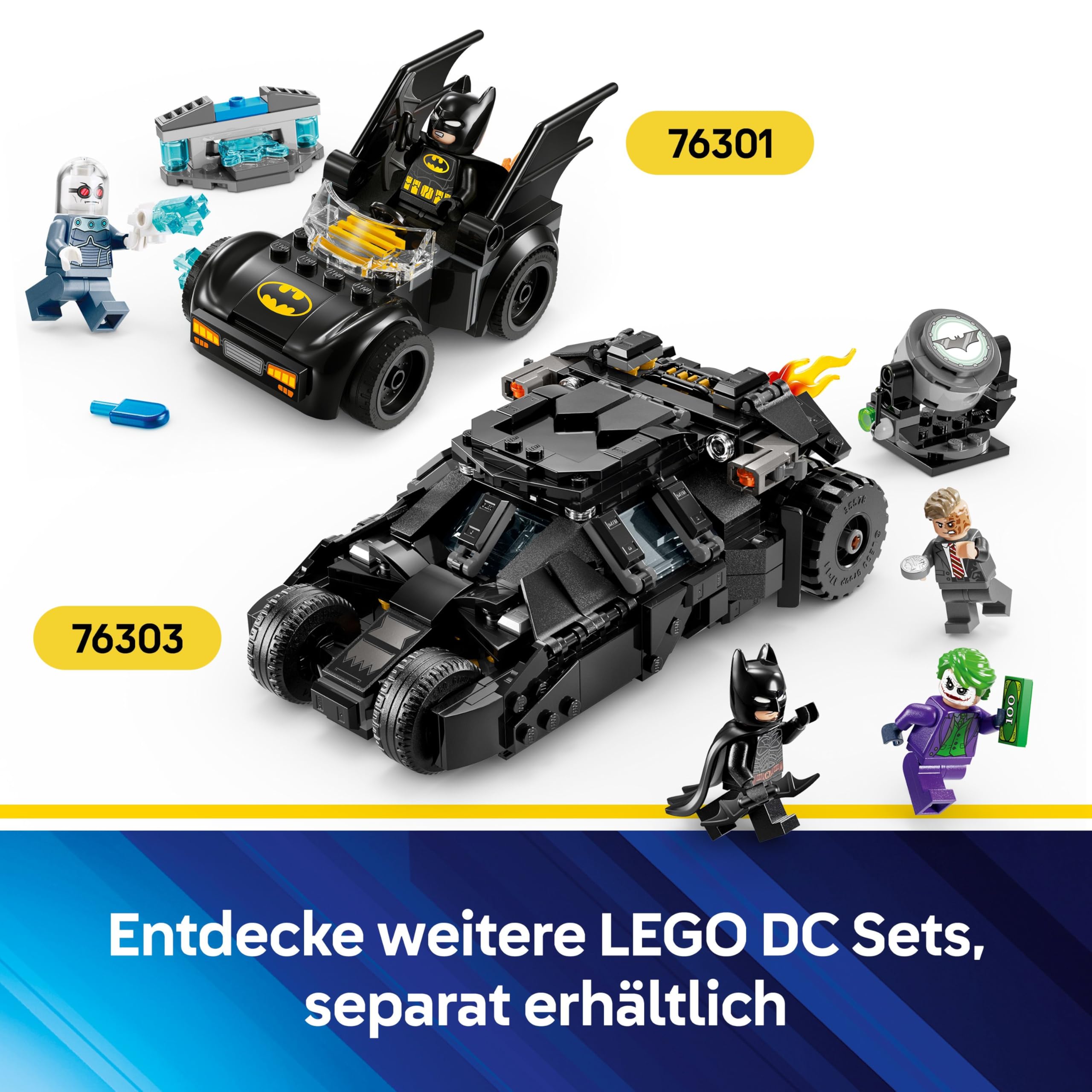LEGO DC Batman: Batman Tumbler vs. Two-Face & The Joker - Superhelden Spielzeug mit Batmobil Auto - Spielset mit Minifiguren - Geschenk für Jungen und Mädchen ab 8 Jahren 76303 8