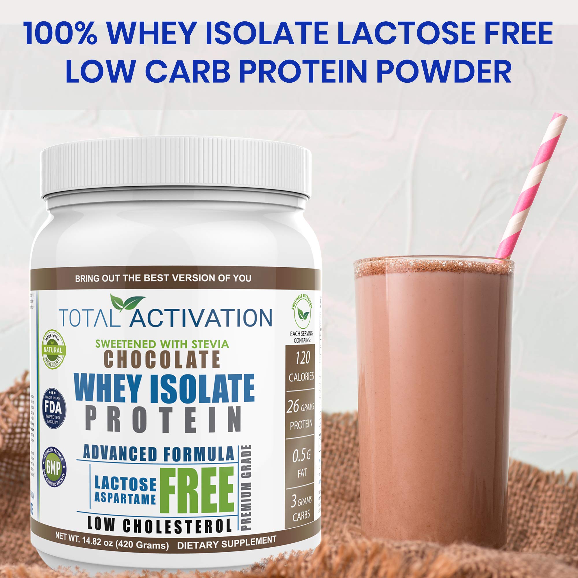 Lactose Free 100 Whey Isolate Low Carb Protein Powder Under 1 Gram Sugar Chocolate Protein Powder For Women Weight Loss Sport Supplements 2 Go
