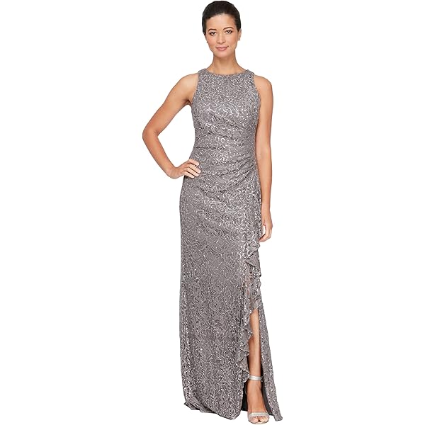 sachin and babi light blue dress Alex Evenings Petite Sleeveless Ball Gown in Purple main image 0