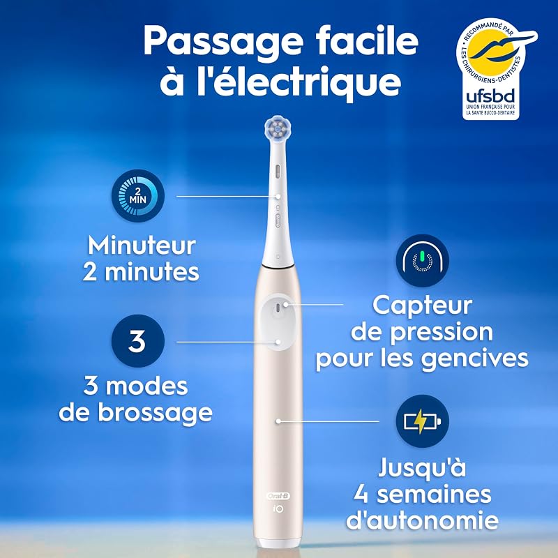 Brosse à Dents Electrique iO 2 avec 1 Brossette de Rechange, Rose