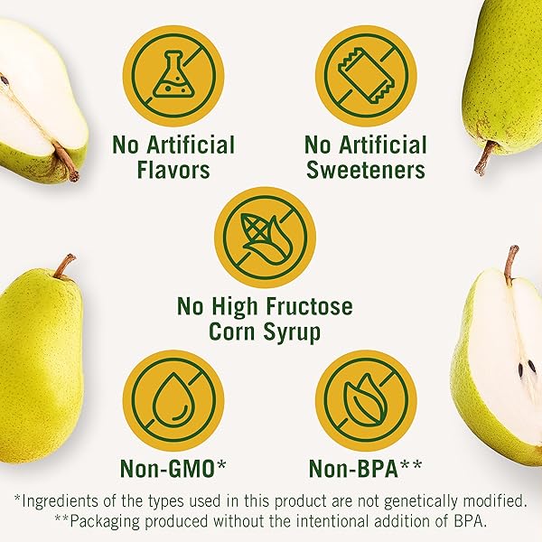 DEL MONTE DICED PEARS FRUIT CUPS IN 100% JUICE, 4 OZ CUPS, PACK OF 24
