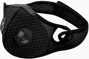 CROVER Adult Sports Face Mask Mesh with Exhalation 2 Valves and Reusable Carbon Filter, Pack of 3