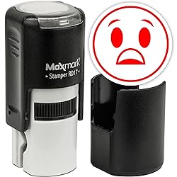 MaxMark Round Self Inking Emoji Stamp - Surprised