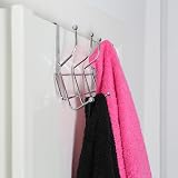 Premier Over Door Hanger with 10 Hooks Chrome Finish Anti-Slip Back of Door Hook view 3