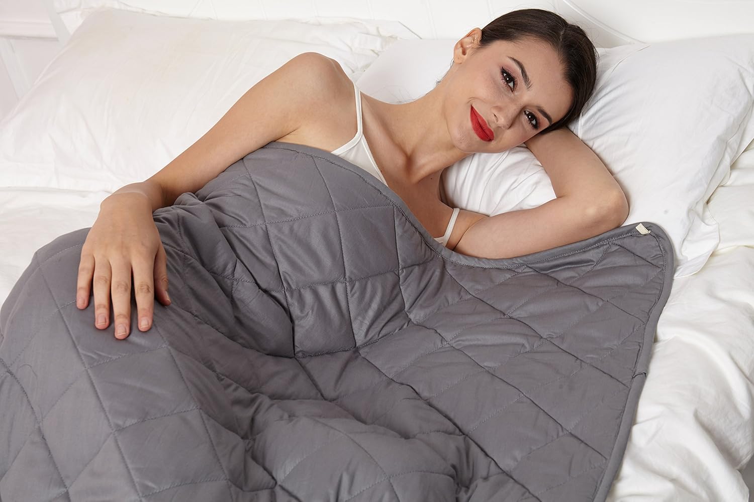 Hypnoser Weighted Blanket Twin Size (15 lbs 48"x72" ) for Kids and Adults | Heavy Blanket for Better Sleep, Fits Twin or Full Size Beds (Dark Grey): Home & Kitchen