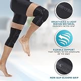 Bodyprox Knee Compression Sleeve 2 Pack Men Women L Size view 3