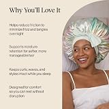 Kitsch XL Satin Bonnet for Sleeping Aura - Adjustable, Soft Frizz Prevention view 5