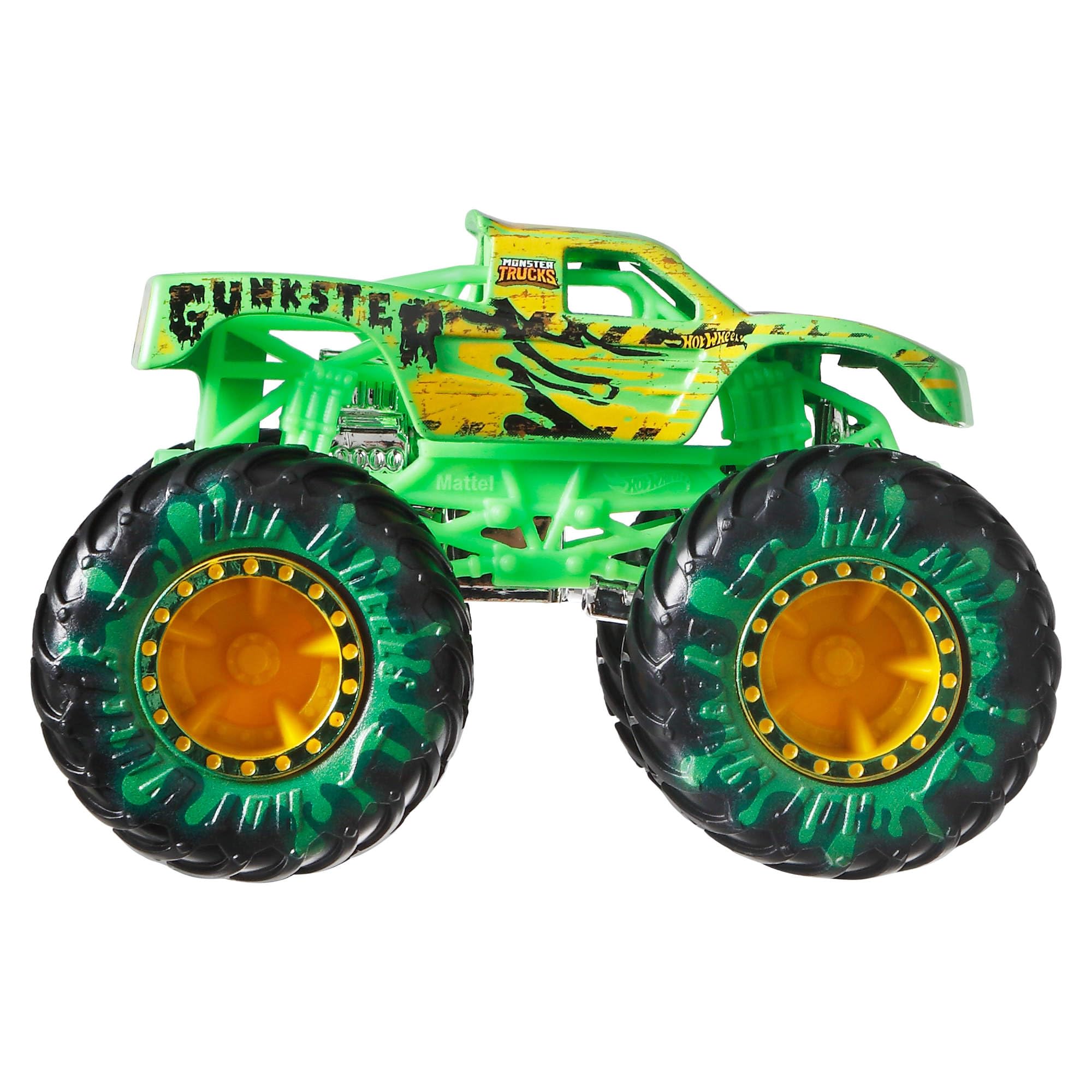 Hot Wheels Monster Trucks, Set aus 8 Die-Cast-Spielzeugtrucks im Maßstab 1:64 mit Hero und bei Fans beliebten Charakteren aus Monster Trucks Live und der YouTube-Serie, JCW76 2