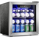 West Bend Beverage Cooler Refrigerator 15 Wine Bottle/60 Can Capacity, Glass Door, 17-Inch Wide Freestanding, Adjustable Thermostat Control, 1.6-Cu.Ft, Slate Blue on Fridge.com