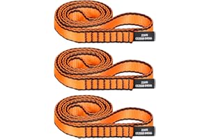KLYTORX 18MM Nylon Climbing Sling Runner - 23KN CE2008/EN566 Certified Outdoor Climbing Webbing for Rock Climbing, Rappelling, Mountaineering, Swing Gear, Outdoor Adventures & Emergency Anchoring