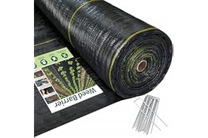 Sunocity 8ft x300ft Landscape Fabric Weed Barrier 2.5OZ Heavy Duty Garden Weed Control Geotextile Fabric for Ground Cover Underlayment Landscaping