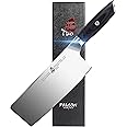TUO Cleaver Knife, 7 inch Chinese Meat Cleaver Knife, High Carbon Stainless Steel Chopping Knife with Ergonomic Full Tang Pakkwood Handle - Falcon Series with Gift Box Mother's day gifts