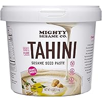 Mighty Sesame Co. Classic Bulk Size 100% Pure Tahini, (6.6 lb Pail) Just One Ingredient, Gluten Free, Vegan, Non GMO…