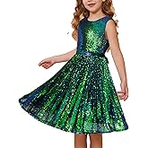 GRACE KARIN Girls Sequin Dress Sleeveless Prom Party Formal Graduations Fancy Tween Girls Dresses Size 5-12