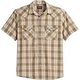 Pendleton Men's Short Sleeve Frontier Shirt, Cotton Polyester Short Sleeve, Machine Washable