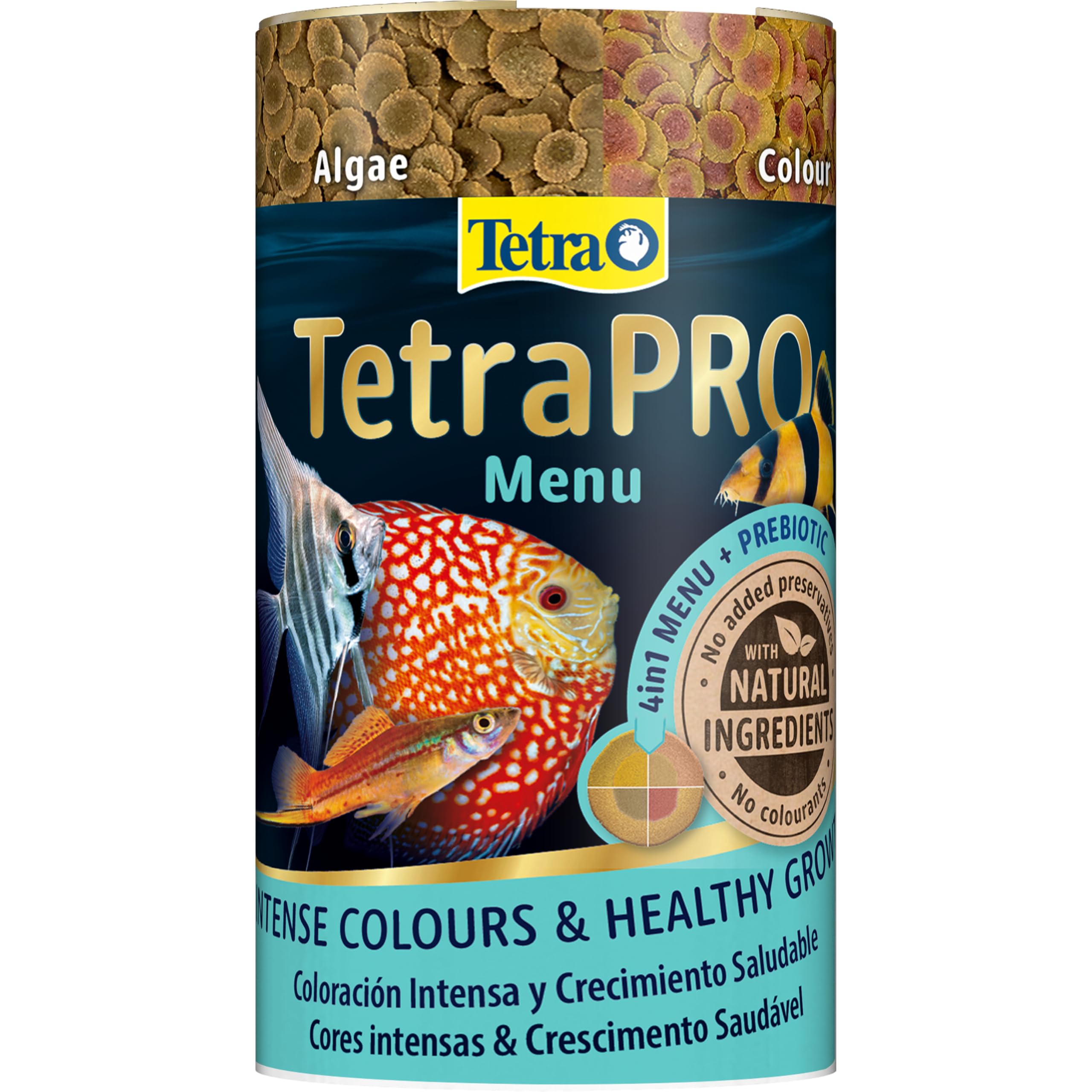 Tetra Pro Multi-Crisps Menu - 4in1 premium fish food mix with a variety of Crisps for energy, colour, growth, 250ml