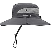 Womens Summer Sun Hat Beach Hat Wide Brim Outdoor UV Protection Hat Foldable Cool Mesh Ponytail Bucket Hat