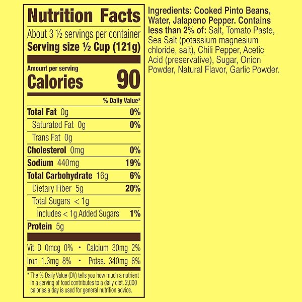 OLD EL PASO SPICY FAT FREE REFRIED BEANS, 16 OUNCES (PACK OF 12)
