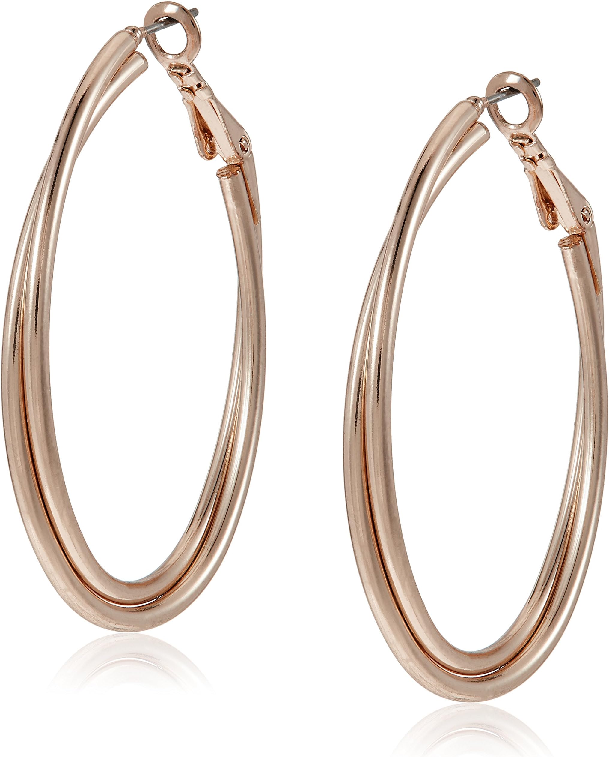Accessorize Hoop Earrings for Women (Rose Gold)(MN-48191982001)
