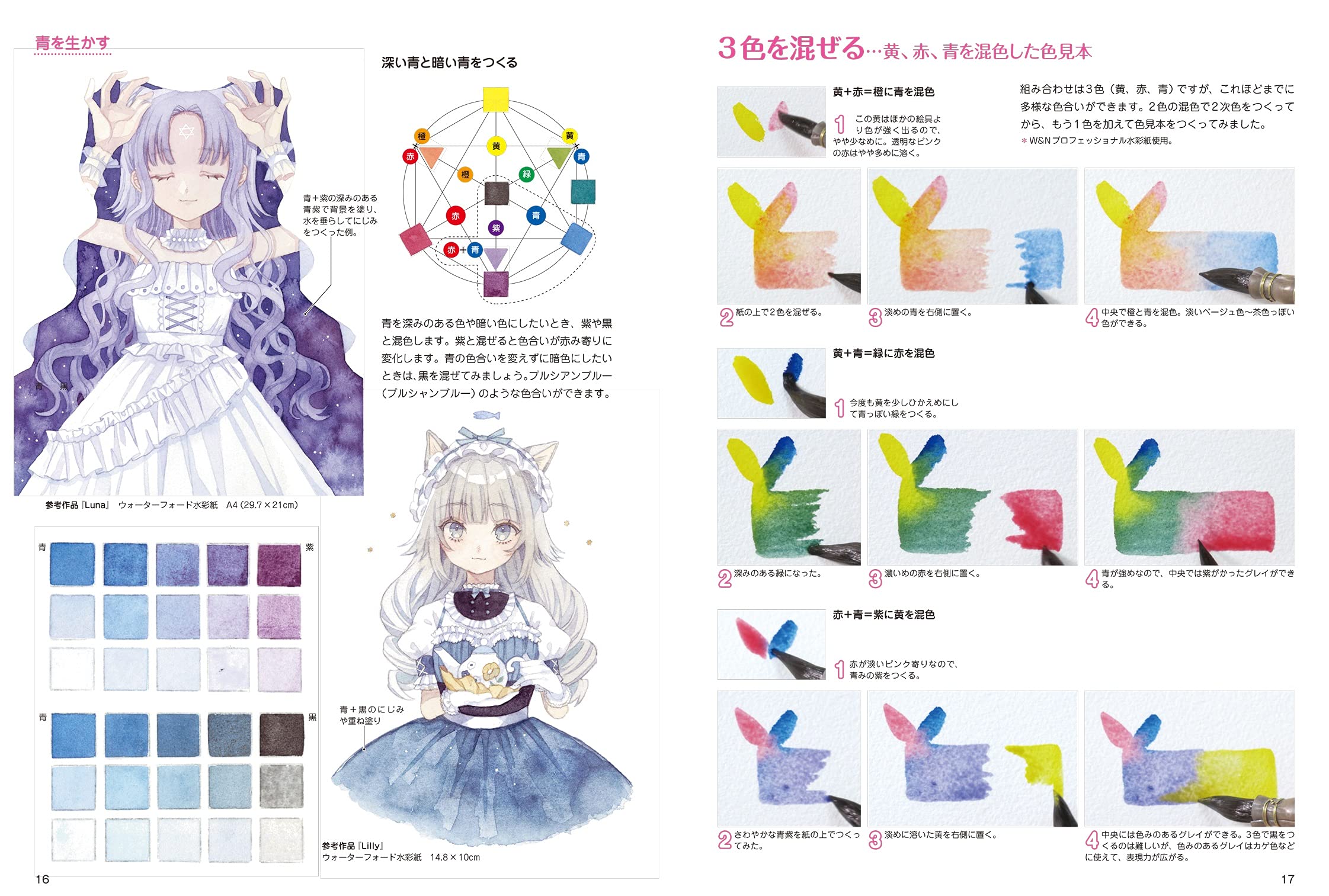 ロリータファッションの描き方 基本6色で塗る水彩編 雲丹 角丸つぶら 本 通販 Amazon