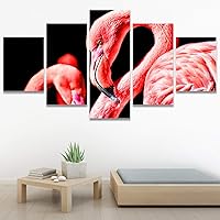 SIGNWIN 5 Panel Canvas Wall Art Modern Art Birds Bohemian Expressive Multicolor Photography Single for Home Decorations Ready to Hang - 60
