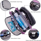 WANDF Toiletry Bag Water-Resistant Nylon Travel Dopp Kit A-Light Purple view 2